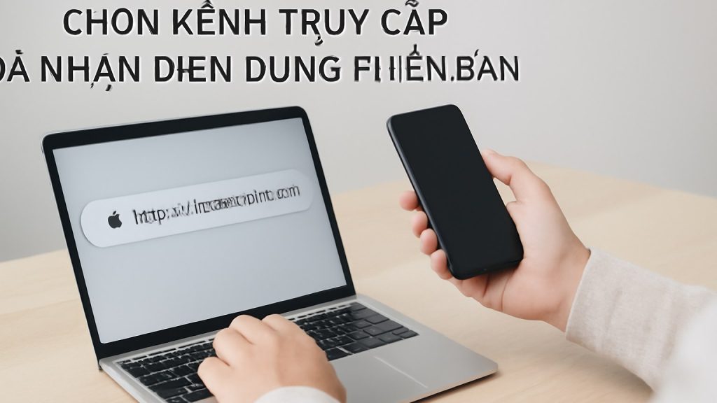 Chọn kênh truy cập và nhận diện đúng phiên bản Minh họa: Chọn kênh truy cập và nhận diện đúng phiên bản