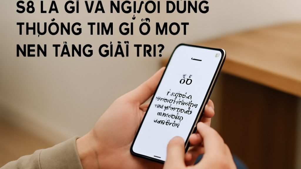 s8 là gì và người dùng thường tìm gì ở một nền tảng giải trí? Minh họa: s8 là gì và người dùng thường tìm gì ở một nền tảng giải trí?